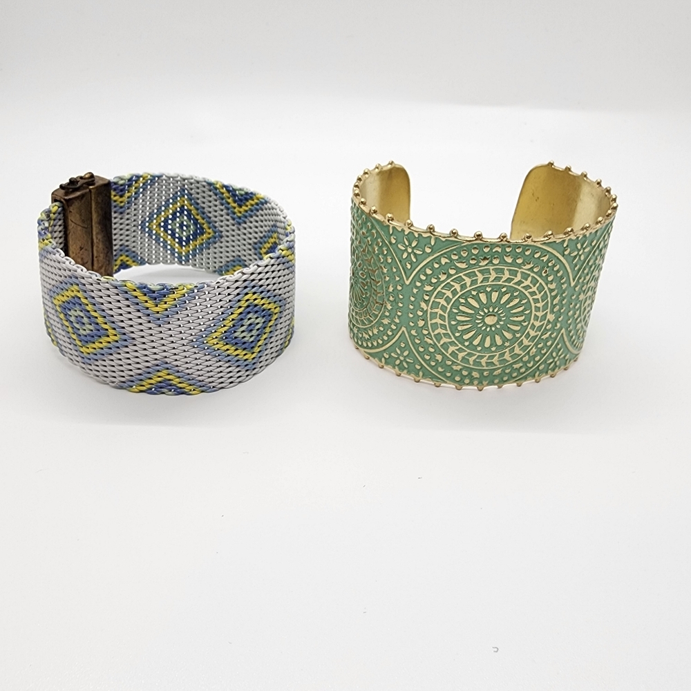 Lucky Brand  Enameled Cuff & Mesh Bracelets